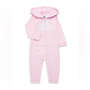 adidas Baby Girl's Logo Hood Coverall 3 Months